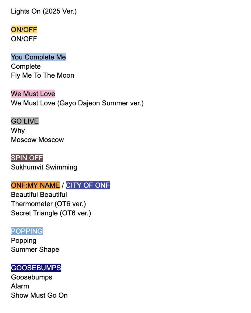 unonfficial's tweet photo. ONF really managed to put at least one song from every album they released in this concert setlist on top of a new song, old OSTs, ot6 versions of unit songs and a korean version of an old japanese bside...there's really no one else like them https://t.co/xwnRTqZrus