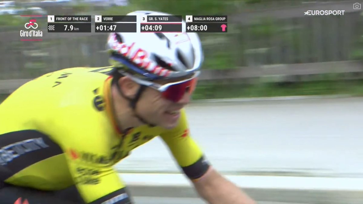 faustocoppi60's tweet photo. Wout giving all! He will win again a Grand Tour for a teammate.
#GirodItalia https://t.co/teeexOCF7j