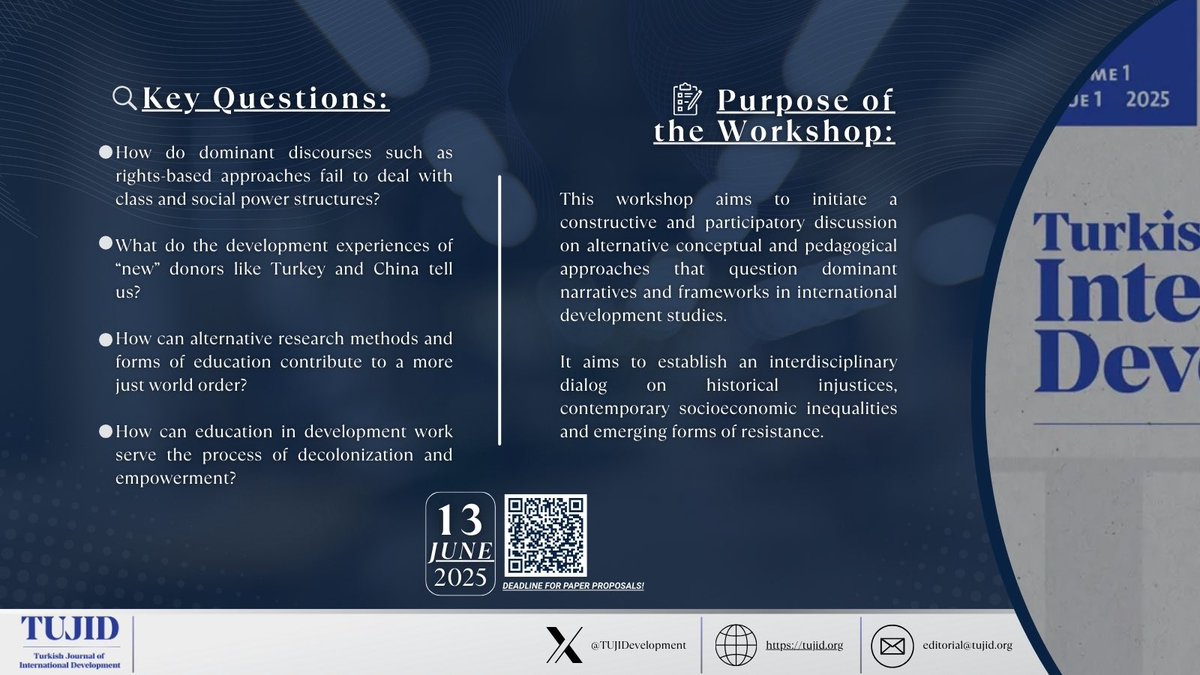 yavuzcelik's tweet image. Call for proposals!
Join us at the BISA-ISA Workshop:
“Decolonising Knowledge and Global (In)Justice”
📍 Newcastle, UK
📅 Oct 10–12, 2025
🗓 Proposal deadline: June 13, 2025
Led by Prof. Selver Şahin &amp;amp; Asst. Prof. Betül Akkaş
#BISA2025 #DevelopmentStudies