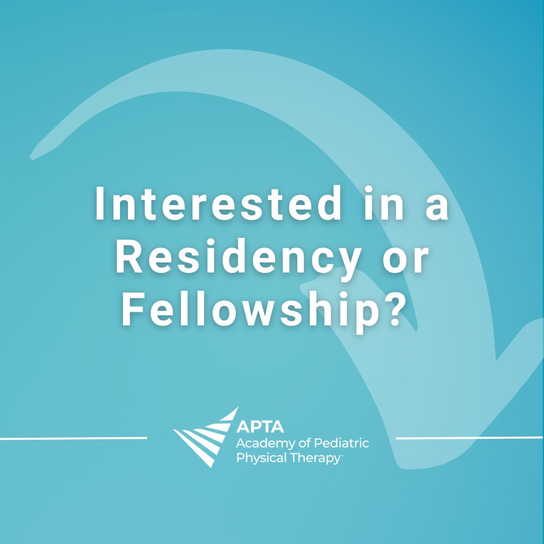 Interested in Residency or Fellowship, learn more about benefits, application timeline, and how to pick a program with the new Pediatric Residency and Fellowship Education Fact Sheet: pediatricapta.org/sl_files/39F51…