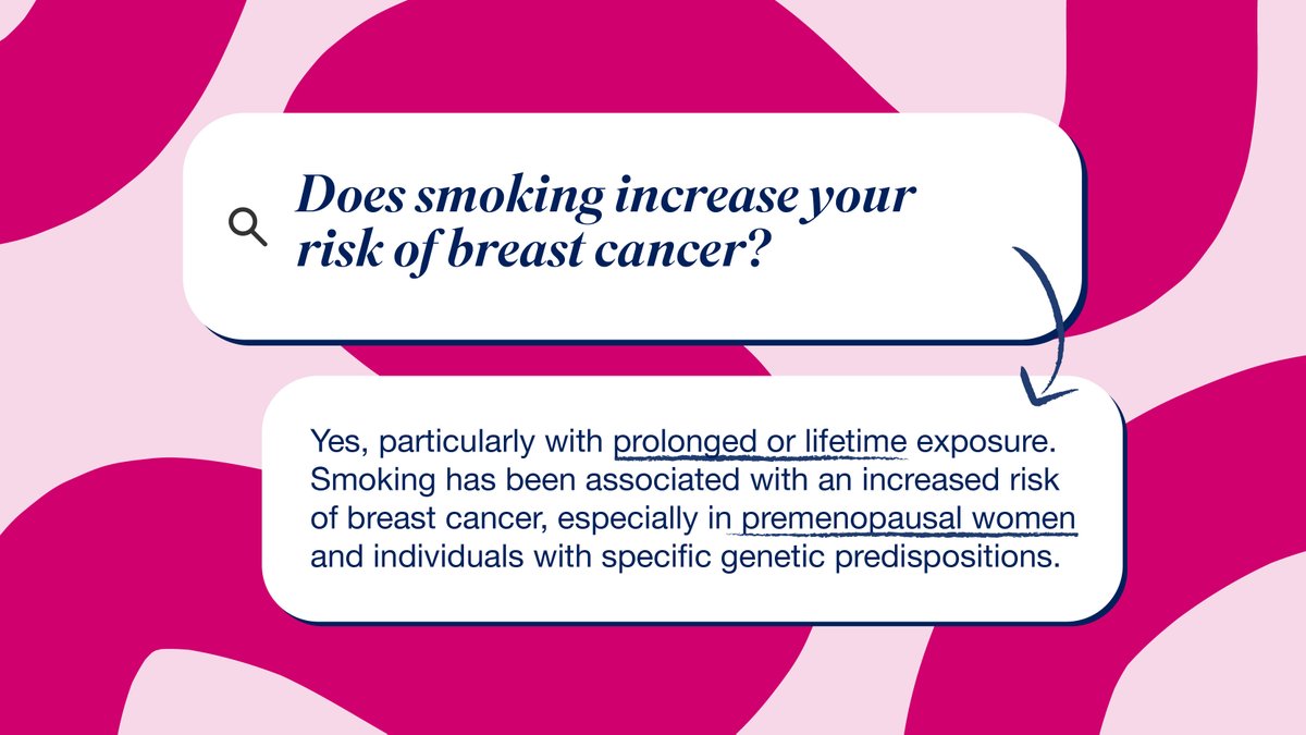 Smoking increases the risk of breast cancer, especially for younger women. On #WorldNoTobaccoDay, take a step toward prevention—for yourself or someone you love. 💗 

#BreastCancerAwareness #QuitSmoking