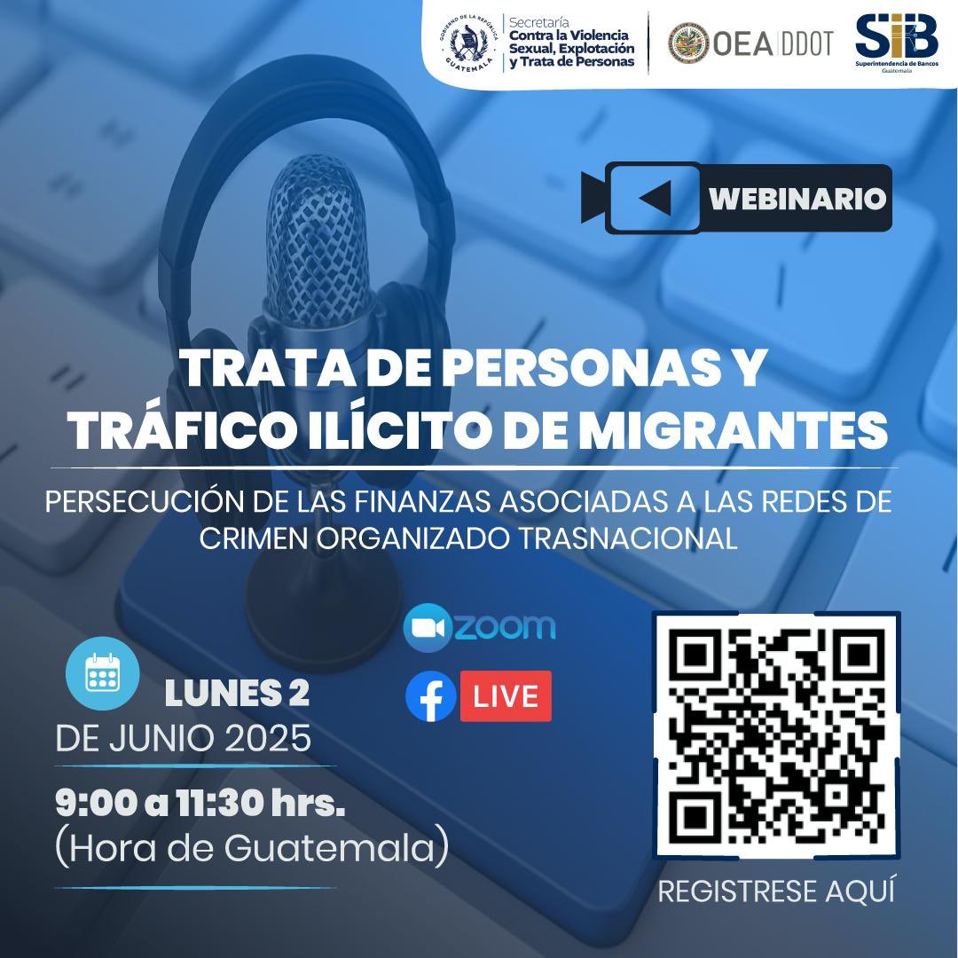 Betilde Muñoz-Pogossian (@beticamunozpogo) on Twitter photo Súmate al Webinar <a href="/OEA_DDOT/">OEA - Departamento Contra Delincuencia Organizada</a> 📆 este lunes 2 de junio sobre buenas prácticas en la persecución de finanzas asociadas a la Trata y Tráfico Ilícito de Migrantes en cooperación c/<a href="/secretariasvet/">Secretaría SVET</a> y <a href="/sib_guatemala/">SIB Guatemala</a>
Gracias <a href="/G_Schulmeister/">Gastón Schulmeister</a> p/la invitación p/dar las palabras de cierre. Súmate al Webinar <a href="/OEA_DDOT/">OEA - Departamento Contra Delincuencia Organizada</a> 📆 este lunes 2 de junio sobre buenas prácticas en la persecución de finanzas asociadas a la Trata y Tráfico Ilícito de Migrantes en cooperación c/<a href="/secretariasvet/">Secretaría SVET</a> y <a href="/sib_guatemala/">SIB Guatemala</a>
Gracias <a href="/G_Schulmeister/">Gastón Schulmeister</a> p/la invitación p/dar las palabras de cierre.