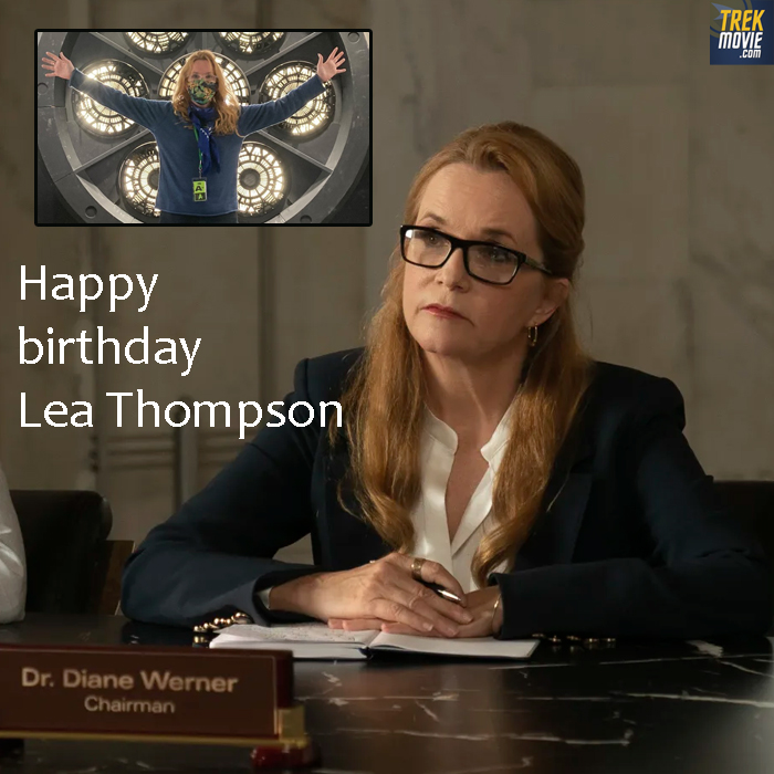 Happy birthday to Lea Thompson, who directed two #StarTrekPicard season 2 episodes and also appeared in the episode "Fly Me to the Moon." And yes, she's #BackToTheFuture Lea Thompson—and a prolific director.