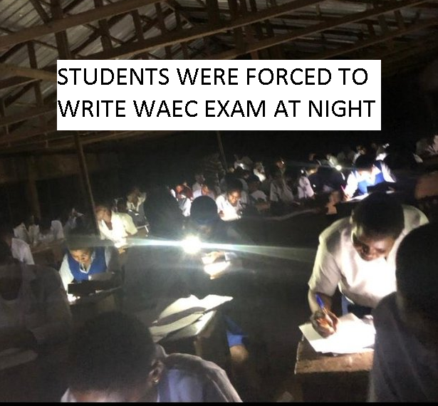 Tayo The Girl (@tayothegirl) on Twitter photo <a href="/nig_newsmedia/">Nigerian Newsmedia</a> What is wrong with <a href="/waecnigeria/">WAEC NIGERIA</a>? It is unacceptable for students to be forced to use torchlights and candles to write WAEC exams at night. I stand against any form of injustice.
The Ministry of Education should look into this inhuman treatment inflicted on these students. <a href="/nig_newsmedia/">Nigerian Newsmedia</a> What is wrong with <a href="/waecnigeria/">WAEC NIGERIA</a>? It is unacceptable for students to be forced to use torchlights and candles to write WAEC exams at night. I stand against any form of injustice.
The Ministry of Education should look into this inhuman treatment inflicted on these students.