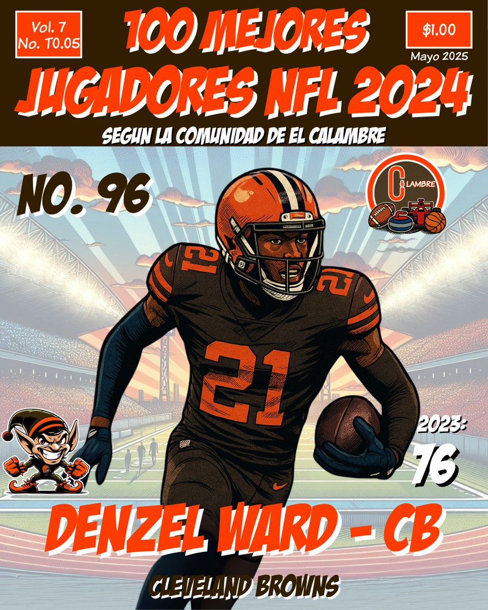 calambremx's tweet photo. Faltan 96 días para el #NFLKickoff y el no. 96 en nuestra lista es #DenzelWard de los @Browns
#elcalambre #post #football #fba #futbolamericano #nfl #countdown #cuentaregresiva #browns https://t.co/sQWeWwZhNZ