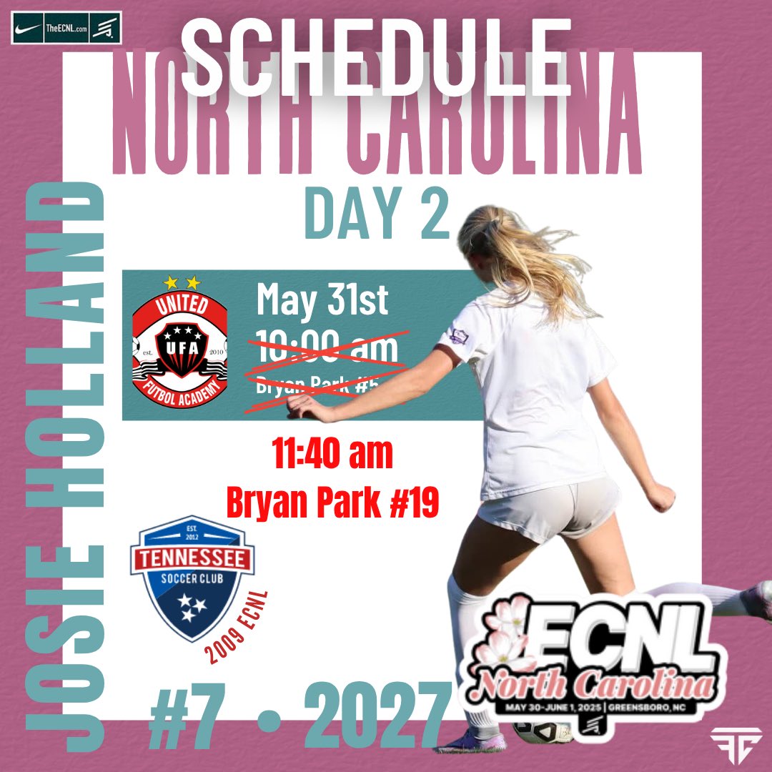 Come and watch!! Day 2‼️

<a href="/TravisFravel/">Travis Fravel</a> <a href="/TSC09GECNL/">Tennessee SC 09G ECNL</a> <a href="/ECNLgirls/">ECNL Girls</a> #ECNLNC
