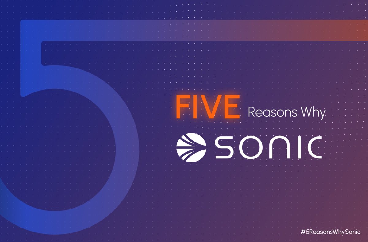 Sonic is taking over Web3...✈️💯

Here are FIVE reasons why 
<a href="/SonicLabs/">Sonic Labs</a> is the ultimate EVM L1 blockchain you NEED to know about! 

With 400,000 TPS and instant finality, the future of DeFi starts here.

#5reasonswhysonic
🧵👇 1/7.
