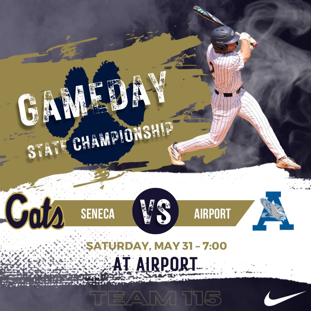 It’s State Championship gameday! Game 2 is tonight at Airport! Come out and support, Go Cats!