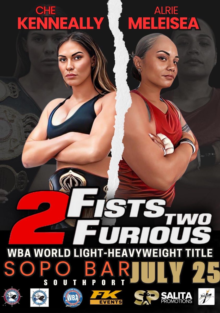 MarkTaffetMedia's tweet image. WBA Light Heavyweight World Champion Che Kenneally To Make Title Defense July 25 in Queensland, Australia Against Alrie Meleisea, Aiming for History in the Gold Coast!
The fight will be promoted by FK Events in association with @SalitaPromotions.