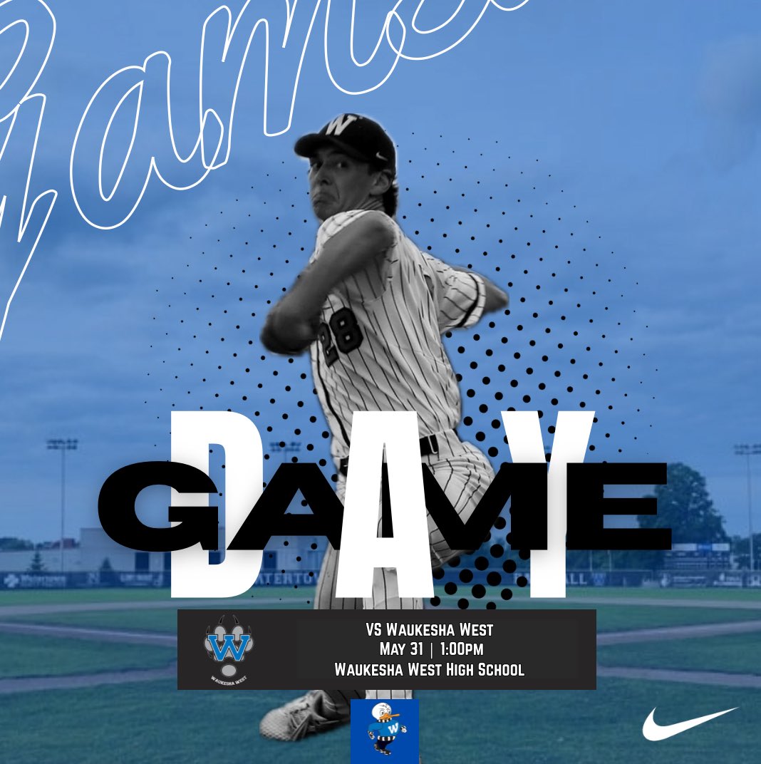 GAMEDAY
📍 Waukesha West HS
⏰ 1:00pm
🆚 Waukesha West
🔵⚪️ Go Goslings!