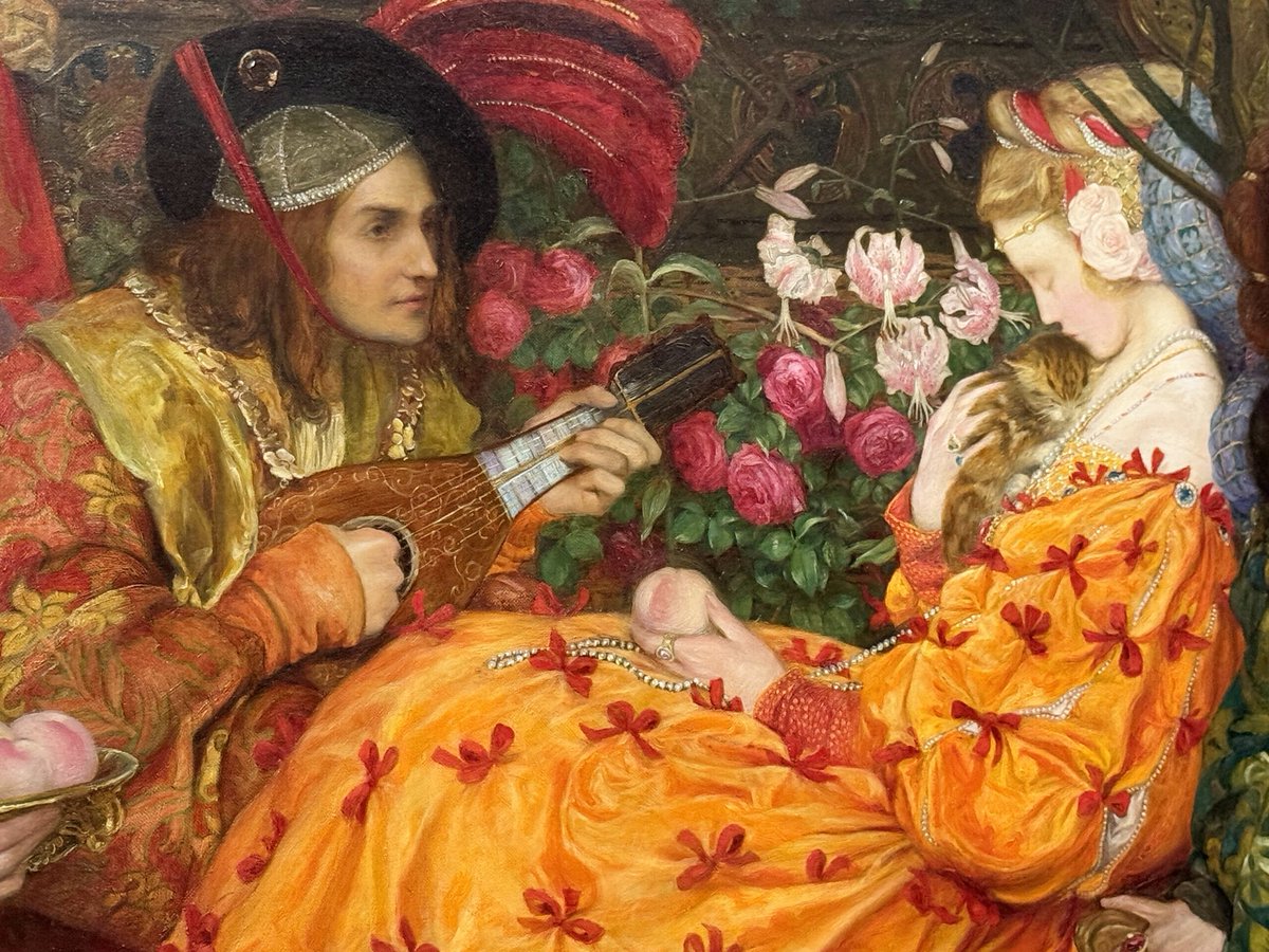 #TangerineTreats this Saturday, odes to orange. 

🖼️ ‘A Revery’, Albert Joseph Moore, c. 1892.

🖼️ ‘Flaming June’, Frederic Leighton, 1895, Museo de Arte de Puerto Rico.

🖼️ Detail from ‘The deceitfullness of Riches’, Eleanor Fortescue Brickdale, 1901.