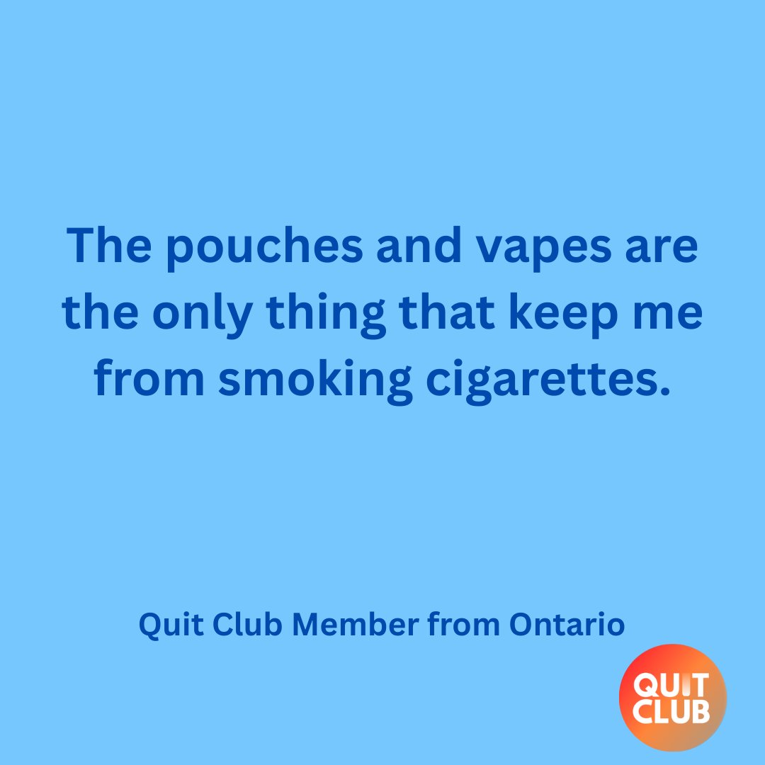 Quit_ClubCA's tweet photo. Sharing another #QuitClub member story this #WorldNoTobaccoDay.

We can protect kids and support adults who want to quit smoking.
It’s not either/or.
We just need the courage to build smarter nicotine policy.

#WNTD #HarmReduction https://t.co/AMtCZXBk3u