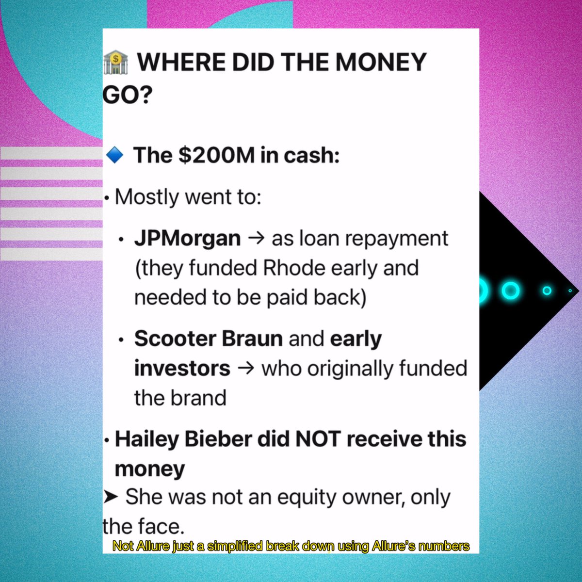 PopFactions's tweet image. Hailey Bieber’s fans drag beauty expert Allure after they revealed that Rhode sold on “hypothetical” numbers and ~$200 - 600 MILLION in cash.
Allure says calling Hailey a Billionaire would be a lie: “At Allure, we’re committed to choosing our words clearly and carefully—whether…
