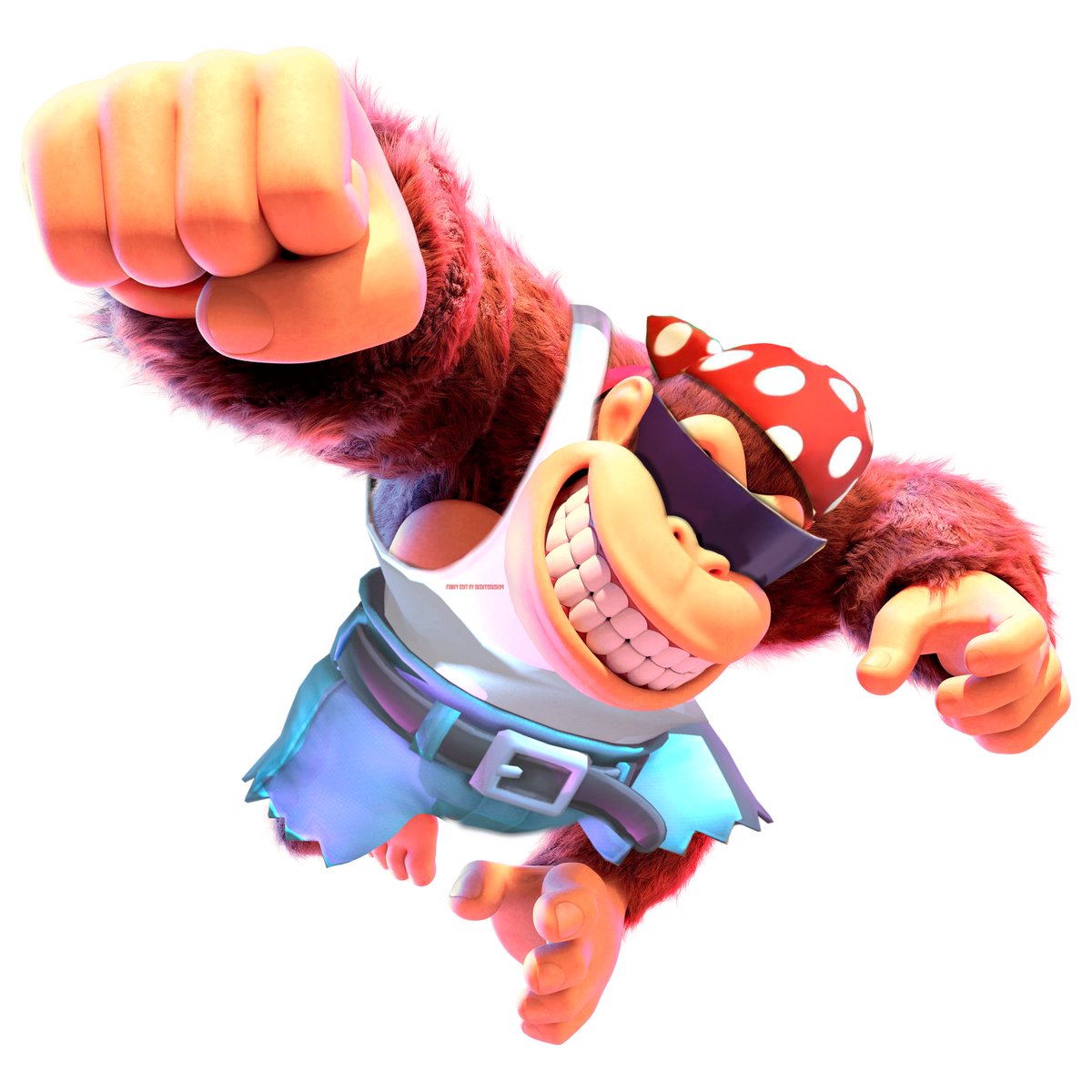 Someone on Reddit made a Funky Kong render in the style of DK Bananza, and it's kind of amazing