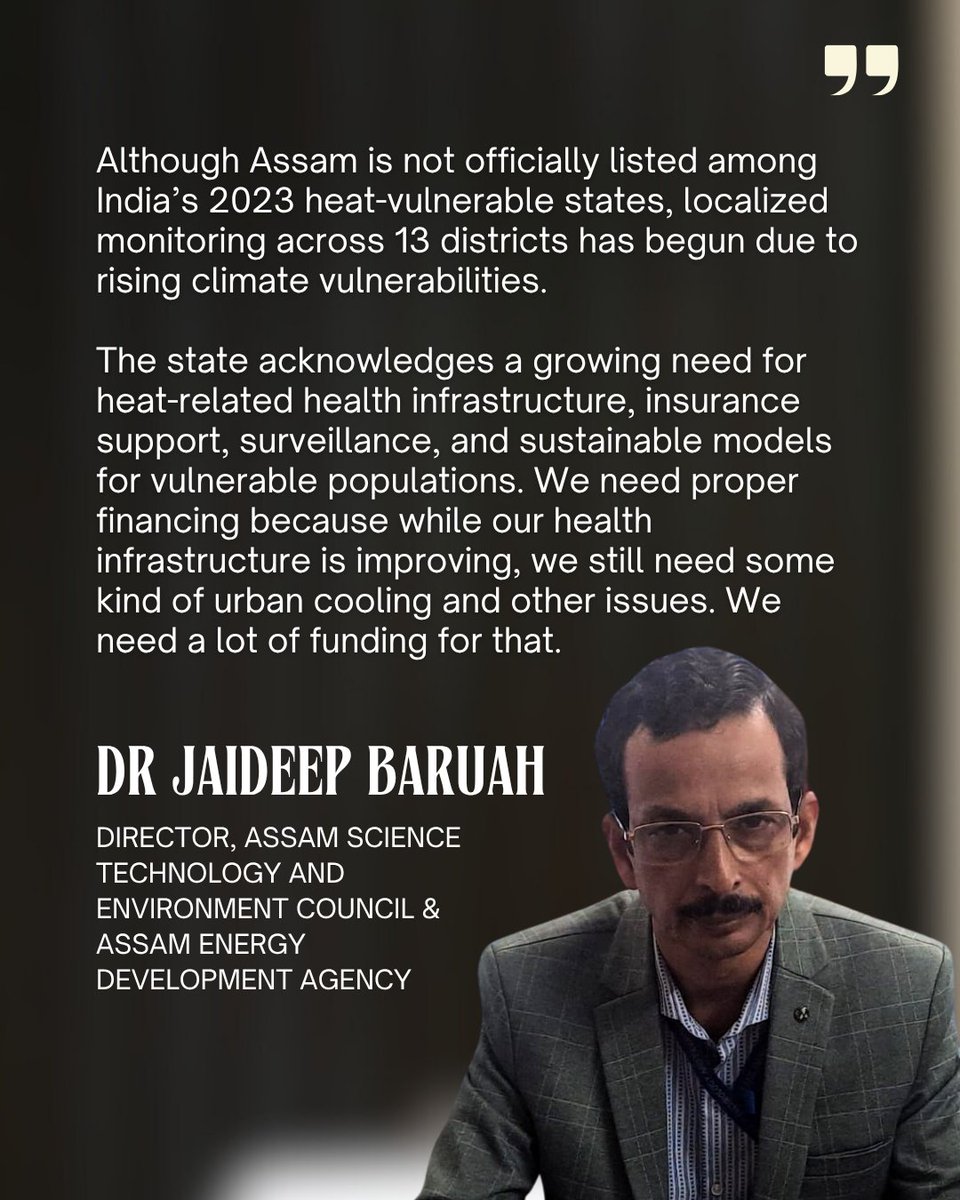 India Heat Summit 2025 | Day 2 Highlights   

Panel Discussion on Unlocking Financial Avenues to Strengthen India’s Heat Resilience.  

With <a href="/TandonSuranjali/">Suranjali Tandon</a> , Amit Jain, Jaideep Baruah and Venu gopal Mothkoor - moderated by Labanya Prakash Jena