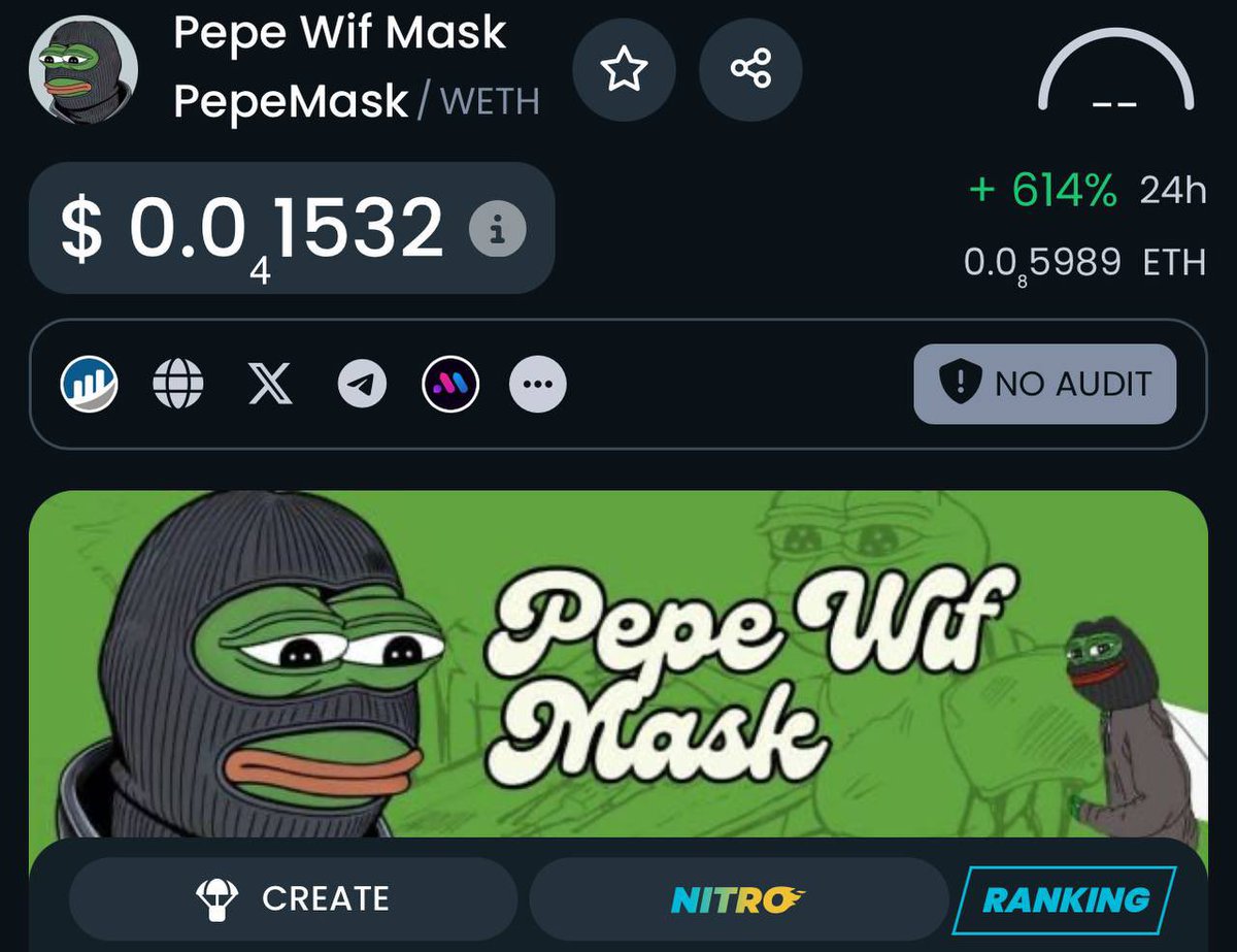pepewifmask_eth's tweet photo. Dextool Social updated😁😁😁

https://t.co/EX0Z10REDv https://t.co/ey9V8f0FvY