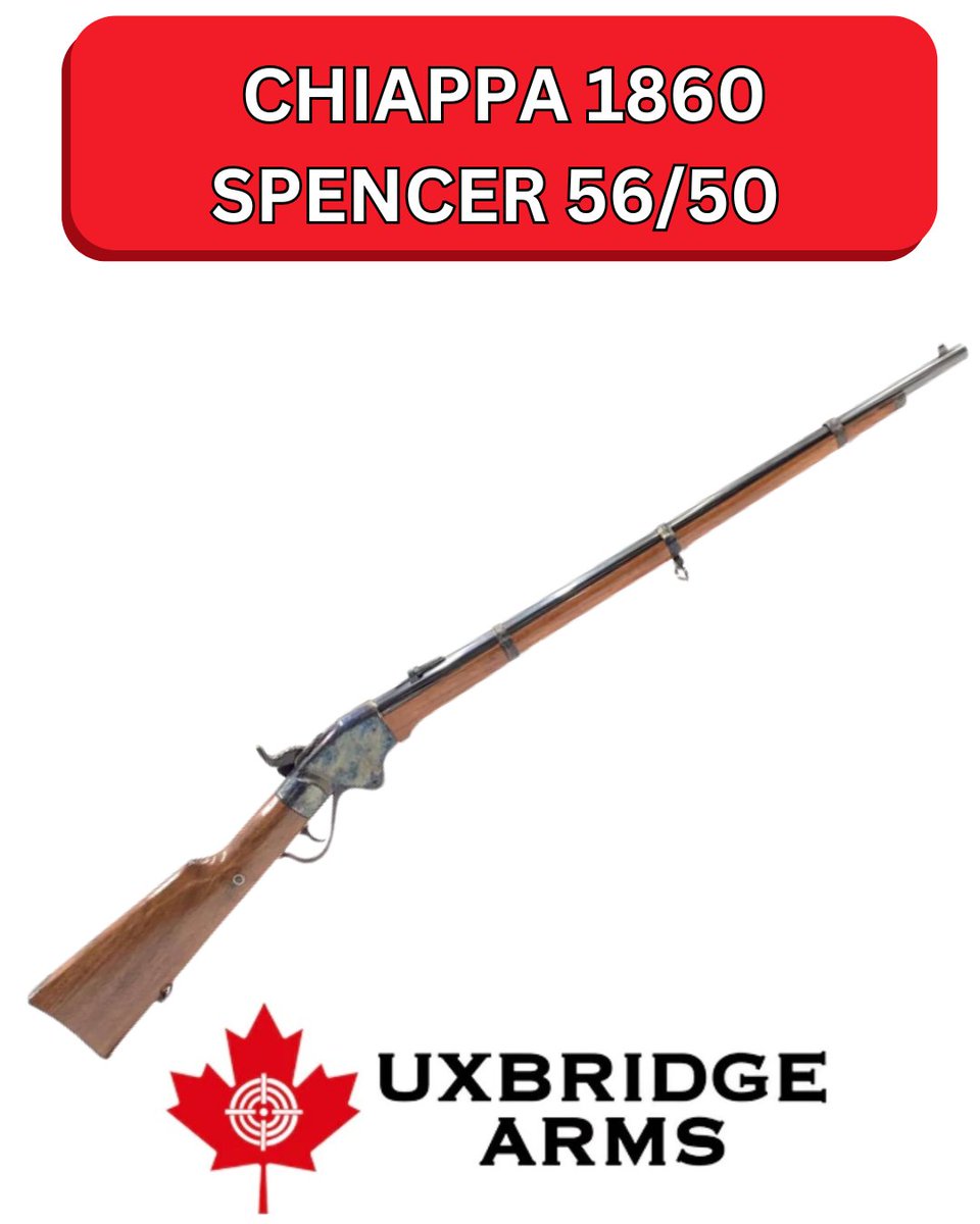 Uxbridge_Arms's tweet photo. 🟤 Chiappa 1860 Spencer Rifle – 56/50, 30" 3-Band

A piece that stands out at the range — or in the safe.
Not your average wall-hanger.
#ChiappaSpencer #LeverActionLife #HeritageFirearms #UxbridgeArms #CanadianCollectors #VintageSteel #GunCultureCanada https://t.co/ub3SAsPW0o