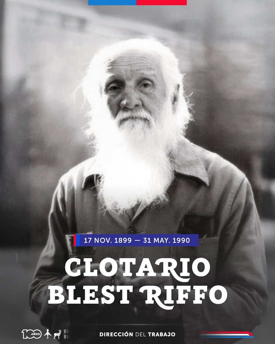 Este 31 de mayo se cumplen 35 años del fallecimiento de Clotario Blest Riffo, histórico dirigente sindical y defensor incansable de los Derechos Humanos.

Desde la Dirección del Trabajo, honramos su legado y valoramos profundamente su contribución a la unidad del movimiento