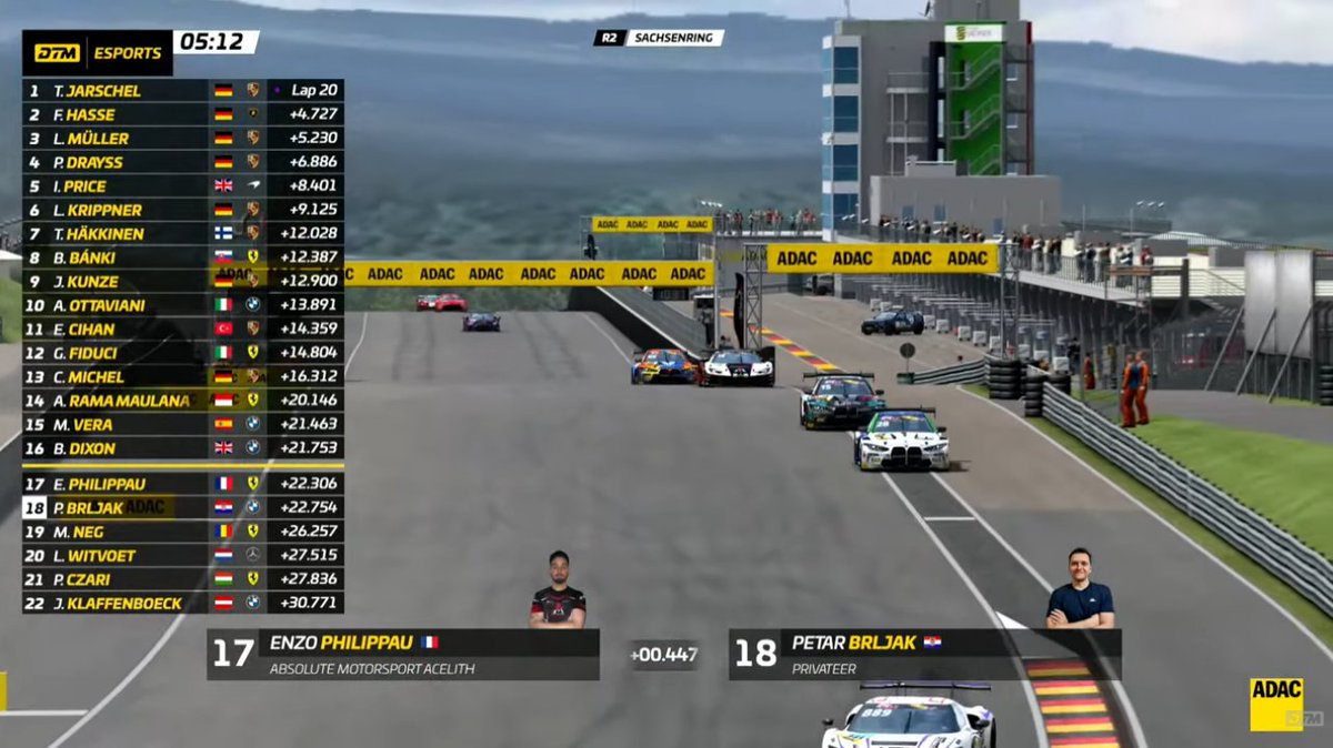 DTM Esports R4 🇩🇪

Q1: P20
R1: P16

Q2: P20
R2: P15

Nice improvement during the mid-season break, getting solid pace over time. Race pace was amazing, and in Race 2 <a href="/Carson_F1/">Carson F1</a> made the right call for the overcut, which made us gain 3 places!  Onto Austria, let's keep going👊