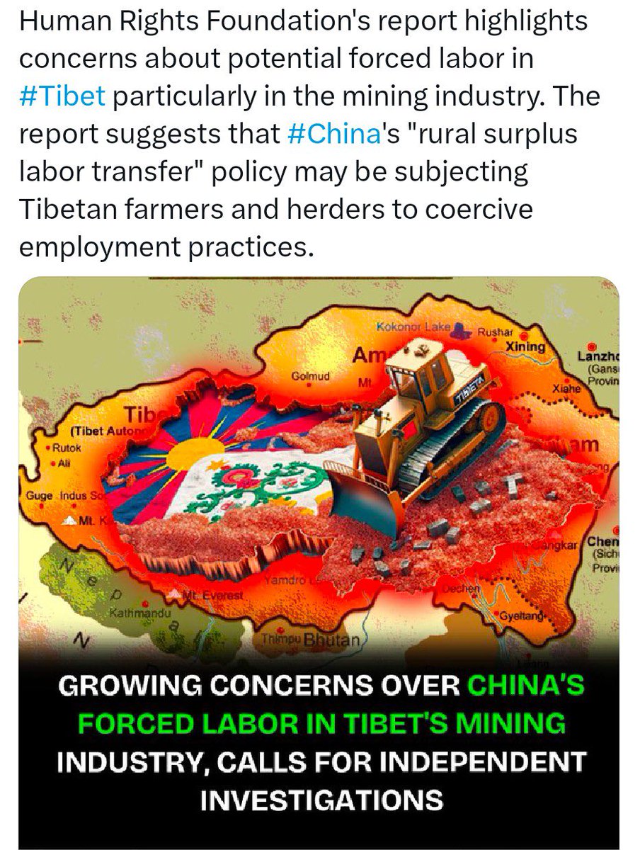 TibetPeople's tweet photo. @XH_Lee23 #China building Brutality in Occupied #Tibet, which threatening entire Tibetan population, those promoting #Xizang are supporting #CCPâs Genocide, must be indicted. https://t.co/NITrRNcsxt
#FreeTibet #FreeXizang #XiJinping #US #India #EU #UN #WPCT #Japan #Taiwan #TibetWillBeFree https://t.co/2PXk76ekRL