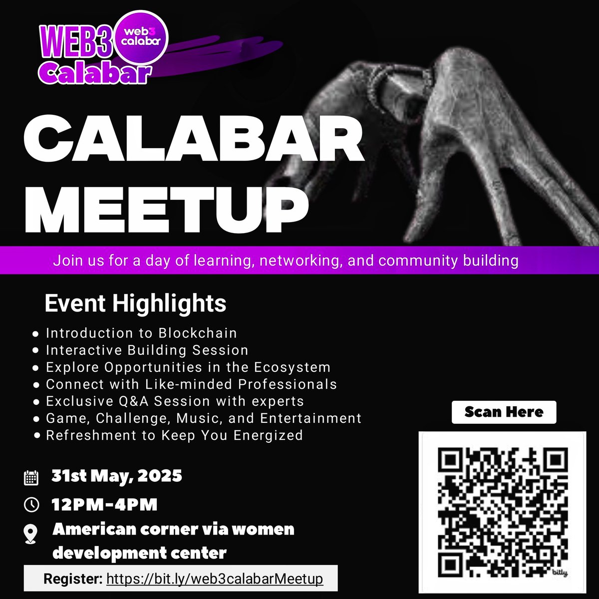 Emp_Brain's tweet photo. $Gm everyone 
"Calling all Web3 enthusiasts in Calabar! 🚀 @Web3Calabar is #live, organizing a meetup discussing the latest trends, innovations, and opportunities in blockchain and decentralized technologies. #Web3Calabar #BlockchainMeetup #DecentralizedFuture" https://t.co/ZPjCln6kJt