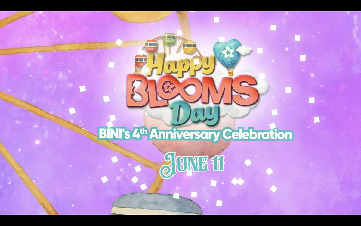 ABSCBNNews's tweet photo. SURPRISE, BLOOMS! 🌸

To celebrate their 4th blooming anniversary, Nation's Girl Group @BINI_ph unveils eight surprises for their fans this June. (Screenshots/BINI) https://t.co/b97pOKO0Cn