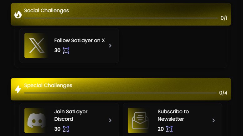 Satlayer launched a new campaign with <a href="/PulsarMoneyApp/">Pulsar.Money「 -o- 」</a> - Ending on Jun 29th

➜5M Sats² to be distributed.

⛓️Here's how to participate

Before proceeding, incase you are yet to create an account on <a href="/satlayer/">SatLayer 🟨🧊</a>, follow this link:  app.satlayer.xyz/?af=1e40fc28-c…

◈Connect your wallet,