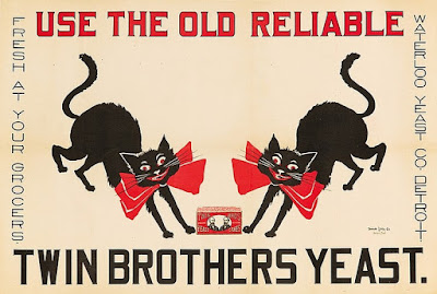 Black Cats in Vintage Ads #Caturday #Cats #Retro #Vintage
