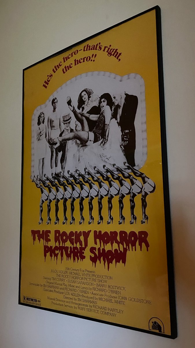 plasticwerewolf's tweet image. I found her at a flea market for $15 w/frame. The frame is duct-taped together at the back, and the poster can never be removed, but she’s perfect.