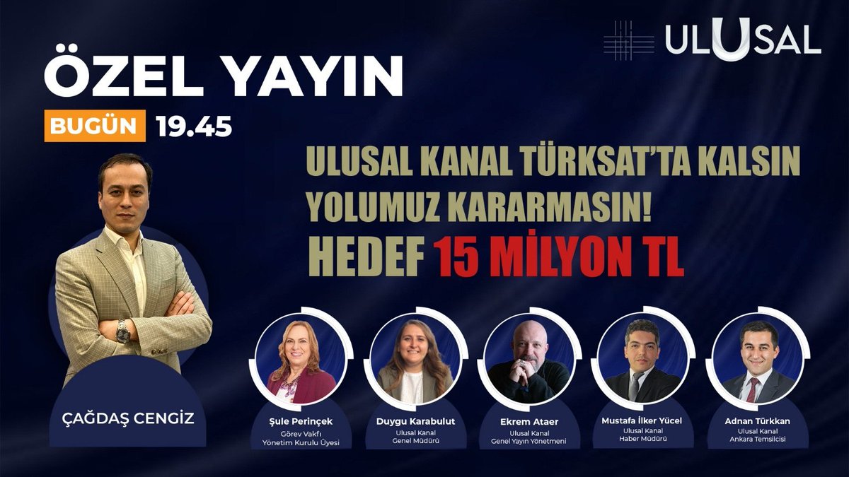 ULUSAL KANAL ÖZEL YAYINI İÇİN EKRAN BAŞINA!

Vakıf yöneticimiz Şule Perinçek ve mütevelli heyet üyelerimizin de konuk olacağı kampanya yayını bu akşam 19.45'te Ulusal Kanal ekranlarında.