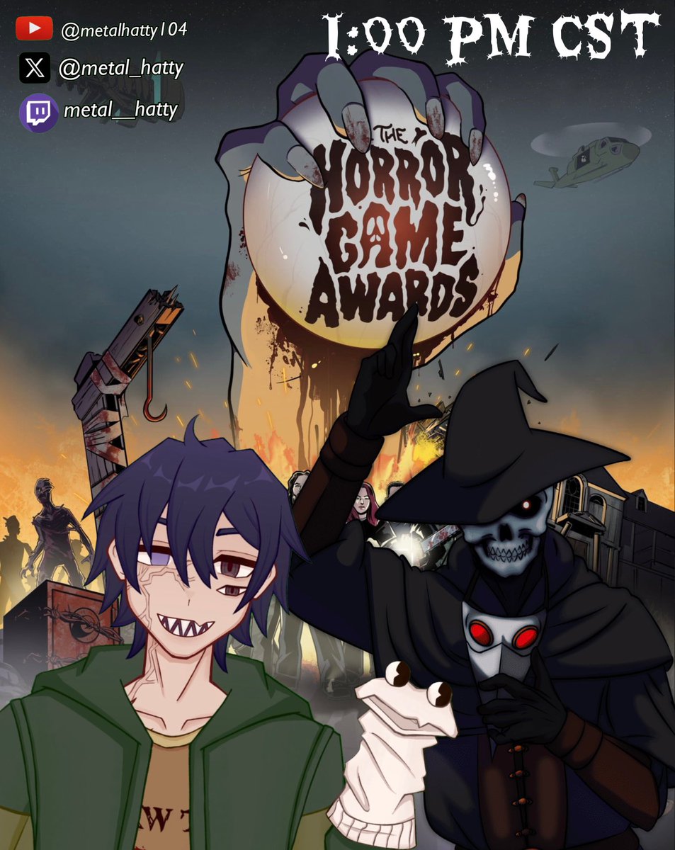 Metal_Hatty🧦PuppetHorrorVT (@metal_hatty) on Twitter photo TODAY!
I’ll be reacting to The Horror Games Award with my scary buddy <a href="/Domgator1/">Domgator - Debut June 6th</a>
What should we do afterwards? TODAY!
I’ll be reacting to The Horror Games Award with my scary buddy <a href="/Domgator1/">Domgator - Debut June 6th</a>
What should we do afterwards?