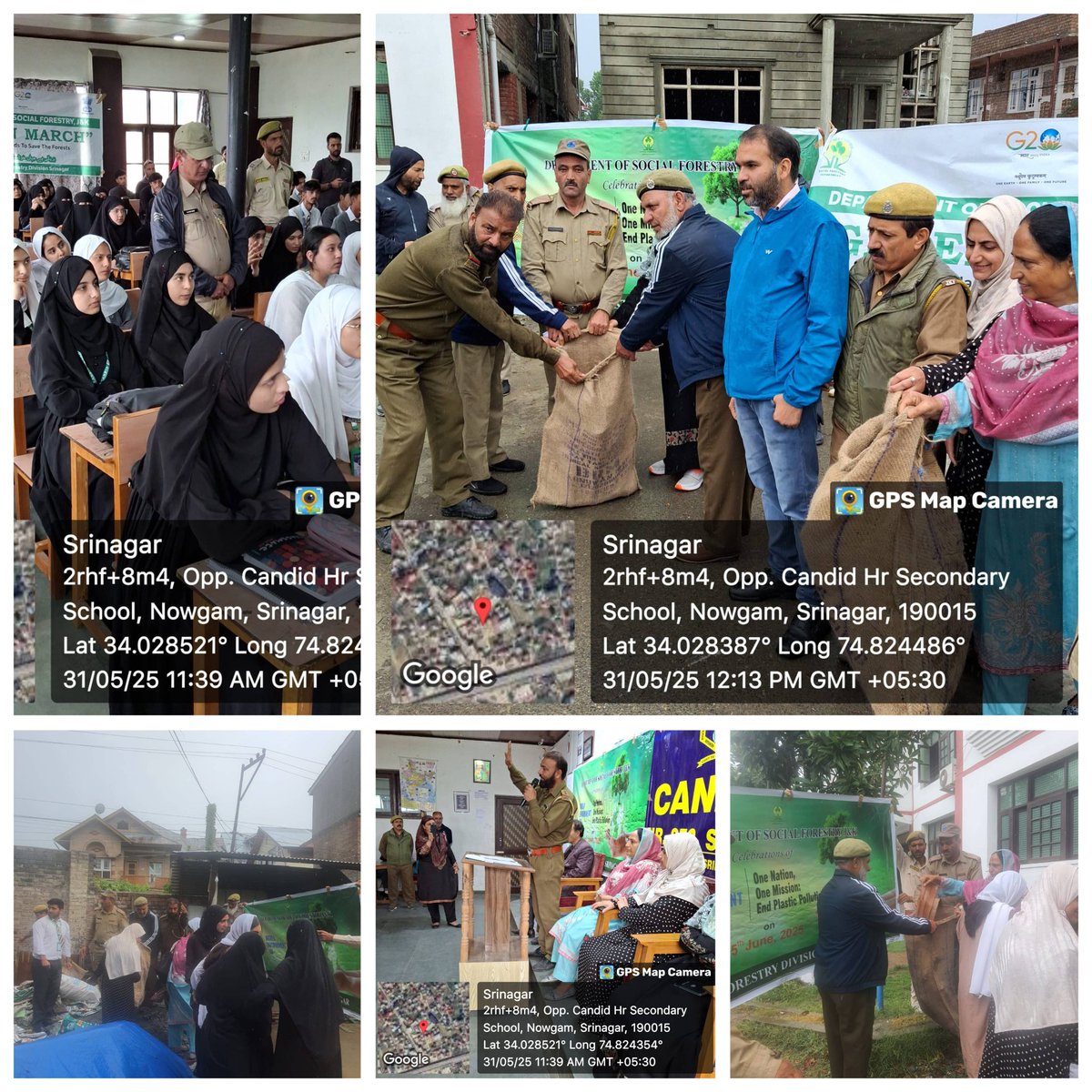 Joining Forces for a Greener Future:  Promoting environmental awareness, unity,and cleanliness through collaborative efforts with the Education Department  and Social Forestry department at Nowgam Block Srinagar
#WorldEnvironmentDay 
<a href="/ACP__Srinagar/">ACP Srinagar</a> <a href="/srinagaradmin/">Srinagar district administration</a> <a href="/mission_sbm/">SBM-G, Jammu and Kashmir</a>