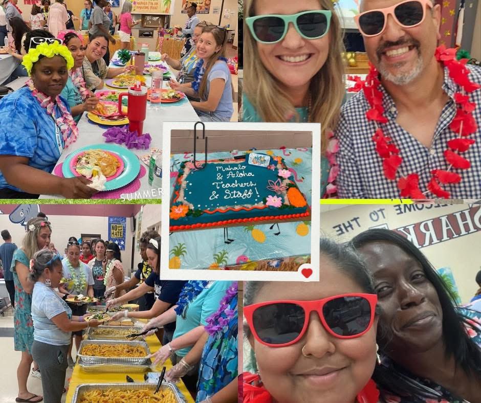 We are incredibly thankful for all the teachers here at Schiff! The end-of-year lunch/cake was provided by the front office/administration team. Our PTO board members were very happy to volunteer to serve.🦈 #sharksummer2025 <a href="/FortBendISD/">Fort Bend ISD</a>