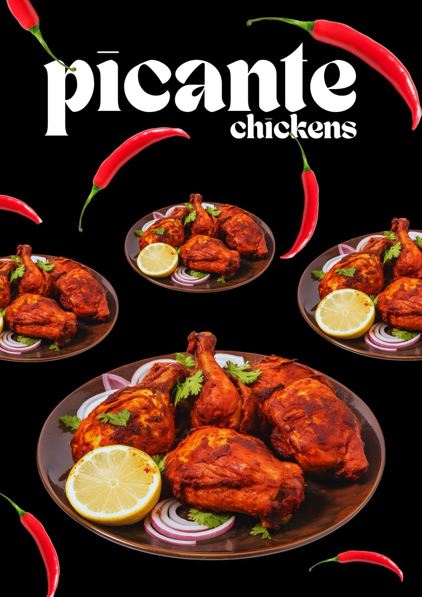 irelandaise's tweet photo. 🌶️🍽️🍗
Picante Chickens Ad 
Mockup Ad Poster

Ad Poster graphic design
Designed with Canva

Open for collaborations
Design owned by me. Do not copy. Do not share. Do not repost. 

#CanvaPro #designer #books
#canva #brand #graphicdesigns #designs #iCreates https://t.co/ik0TaOK0Jb