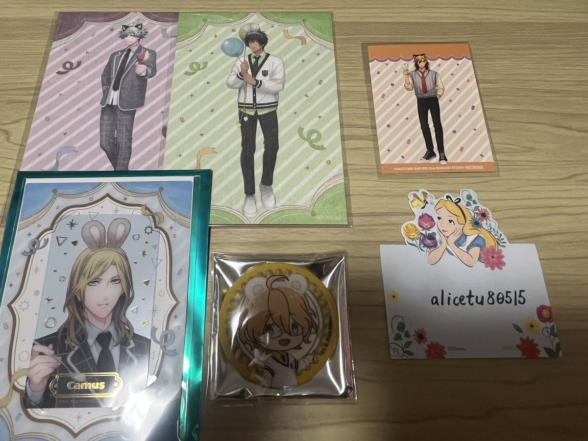 【交換】 うたプリ BGS FDD 

譲） ①購入特典 蘭丸 セシル
       ②エポス特典 FDDレン
       ③FDDビジュカ カミュ 
       ④FDD ちびキャラ 缶バッジ 那月

求） 各同種
      ①翔
      ②④トキヤor 翔
      ③ 藍

大阪市内手渡し又は郵送
検索からお気軽にお声がけください😊