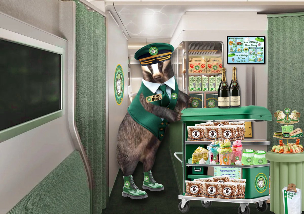 Apparently some of our #HWCafe food is going missing, we’re serving but replies aren’t there, they’re “floating off into the clouds”… we’ll keep serving nevertheless &amp; hope they turn up eventually. In the meantime, here’s Brock with his trolley if you’d like to help yourselves.