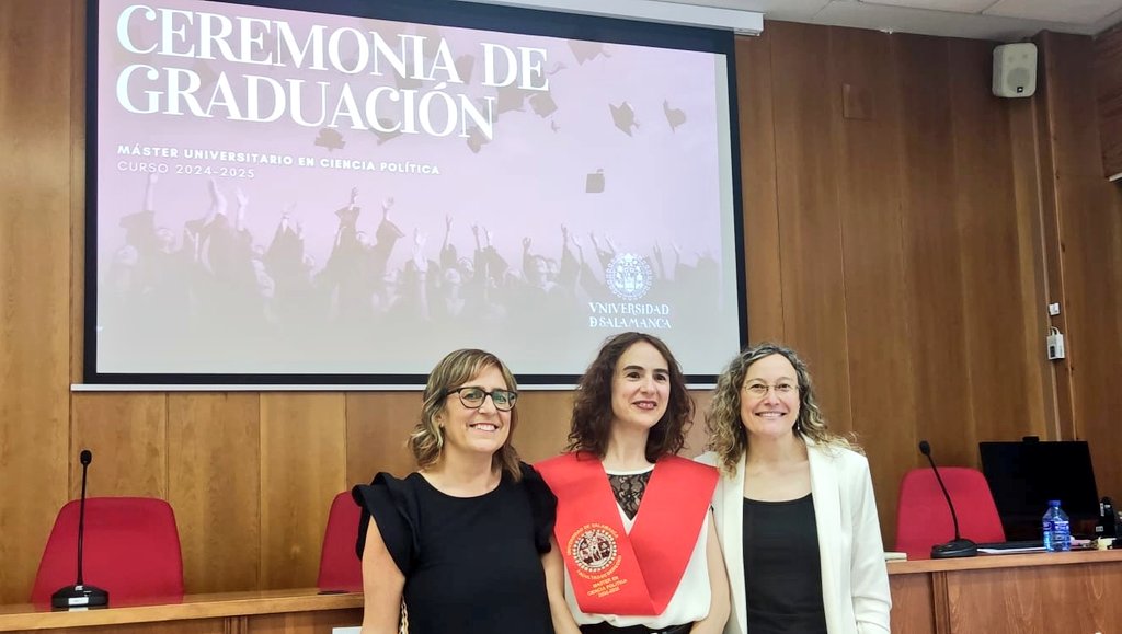 a_mateos_d's tweet photo. Enhorabuena estudiantes del Máster Universitario en Ciencia Política 24-25 por vuestra graduación!!
Gracias @gemmaubasart @embarahona y profesorado del máster @cpa_usal @usal @FacDerechoUsal  @KermanCalvo @fgdiez @gboscanc @PlazaColodro @angelbadillo @Ignacio_Coll https://t.co/8UH5MUIsip