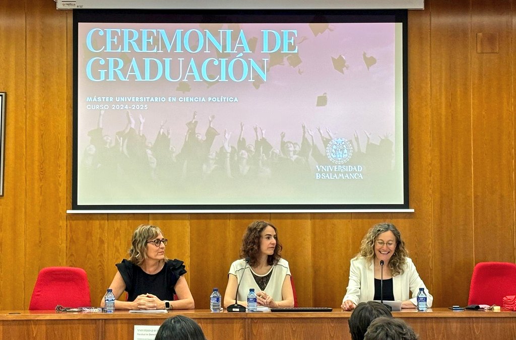 a_mateos_d's tweet photo. Enhorabuena estudiantes del Máster Universitario en Ciencia Política 24-25 por vuestra graduación!!
Gracias @gemmaubasart @embarahona y profesorado del máster @cpa_usal @usal @FacDerechoUsal  @KermanCalvo @fgdiez @gboscanc @PlazaColodro @angelbadillo @Ignacio_Coll https://t.co/8UH5MUIsip