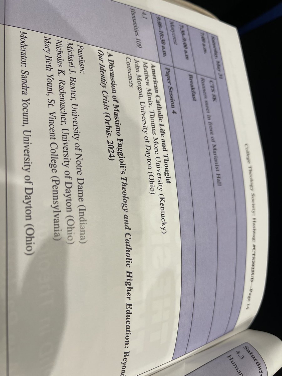 James Bretzke (@jimbretzke) on Twitter photo Fascinating engaging discussion of <a href="/MassimoFaggioli/">Massimo Faggioli</a> book on theology in higher education at #CTS2025UD convention at the University of Dayton Fascinating engaging discussion of <a href="/MassimoFaggioli/">Massimo Faggioli</a> book on theology in higher education at #CTS2025UD convention at the University of Dayton