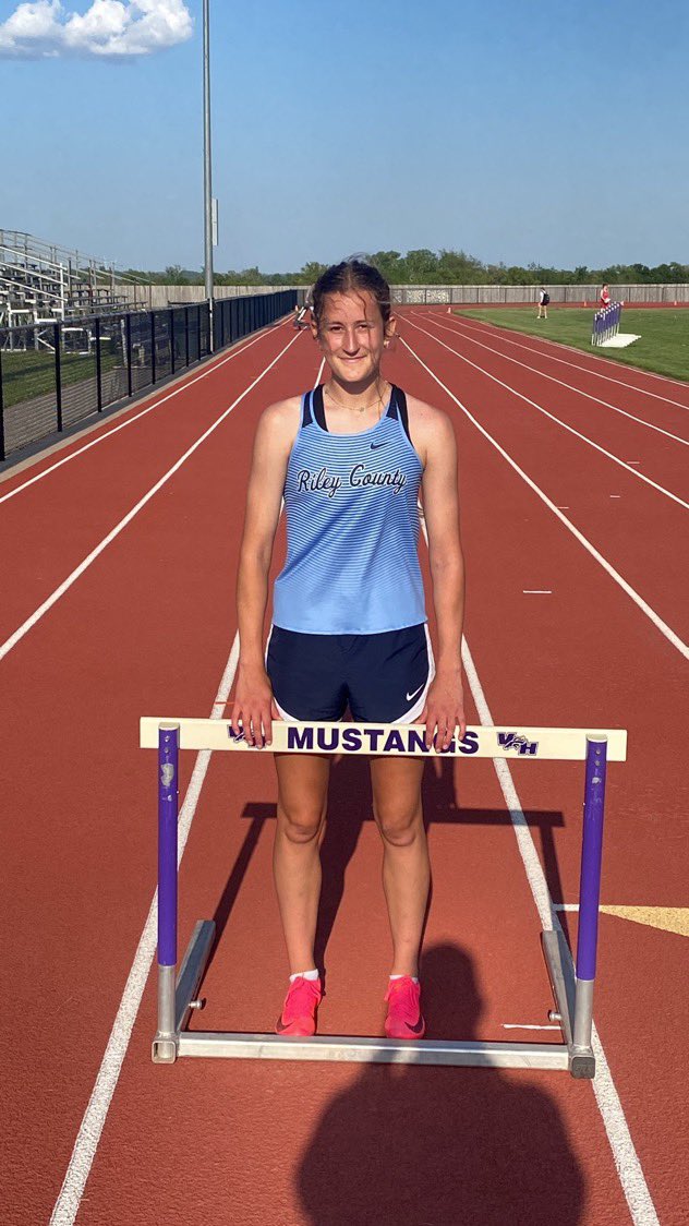 Congrats to Anna Lambert for placing 5th in 3A girls 100m High Hurdles