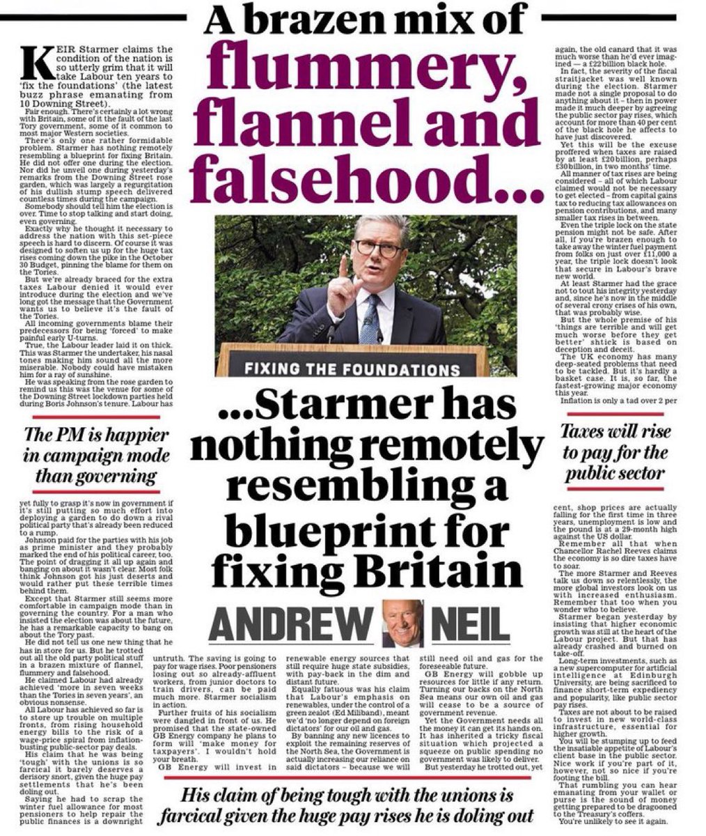 Mr Skylord (@superskylord) on Twitter photo FLUMMERY, FLANNEL AND FALSEHOOD…
<a href="/Keir_Starmer/">Keir Starmer</a> #Labour #today #Shambles #bbcnews #LBC #BBCBreakfast #bbclaurak #GBNews #ECHR #GameOver FLUMMERY, FLANNEL AND FALSEHOOD…
<a href="/Keir_Starmer/">Keir Starmer</a> #Labour #today #Shambles #bbcnews #LBC #BBCBreakfast #bbclaurak #GBNews #ECHR #GameOver