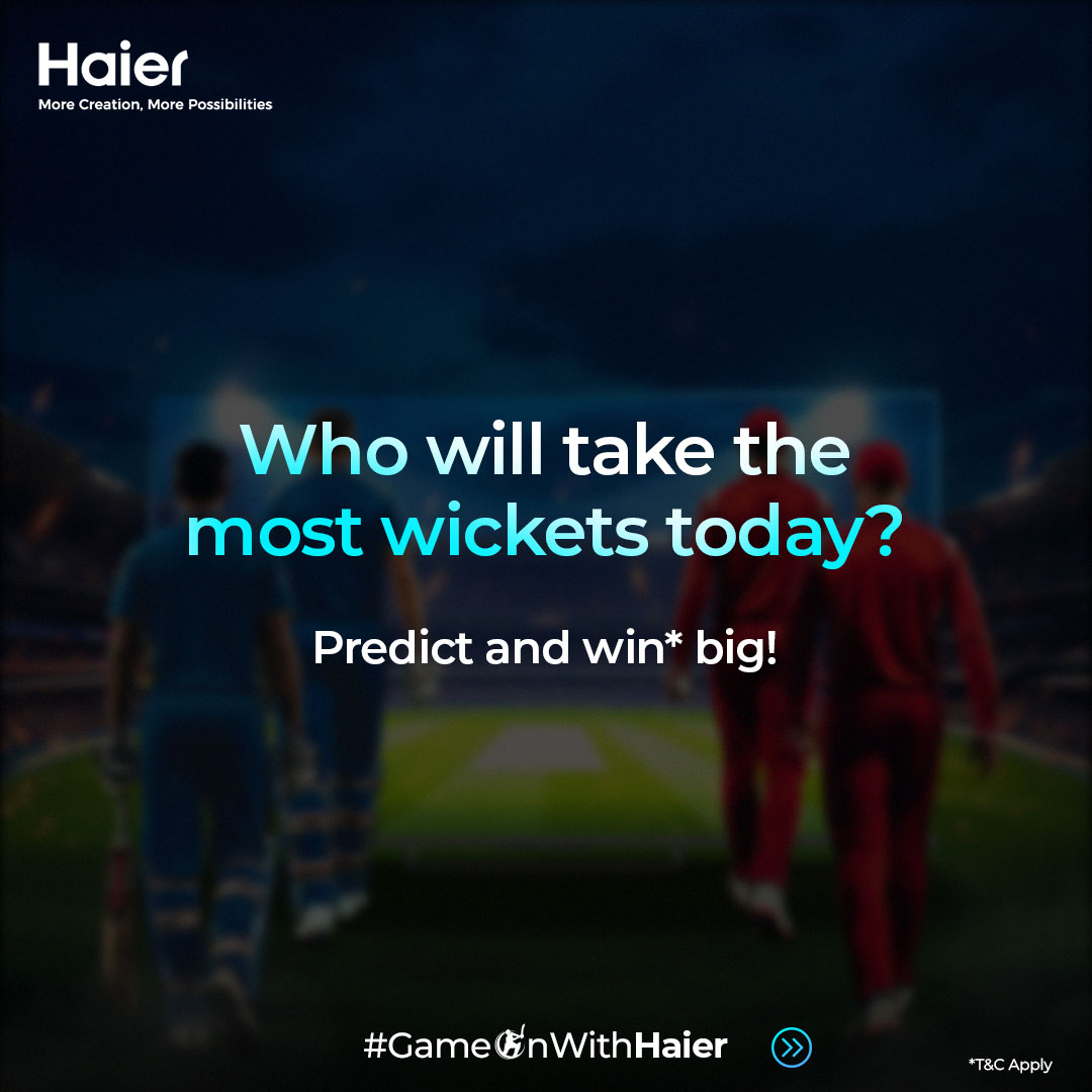 The pitch is set, the grandiose of cricket ready for a show.
Who will proceed to the finals and take the ultimate victory home?

Stay tuned to find out with Haier. Swipe to answer a simple question and win* big!

*T&amp;C Apply

#Haier #MoreCreationMorePossibilities #IPL2025