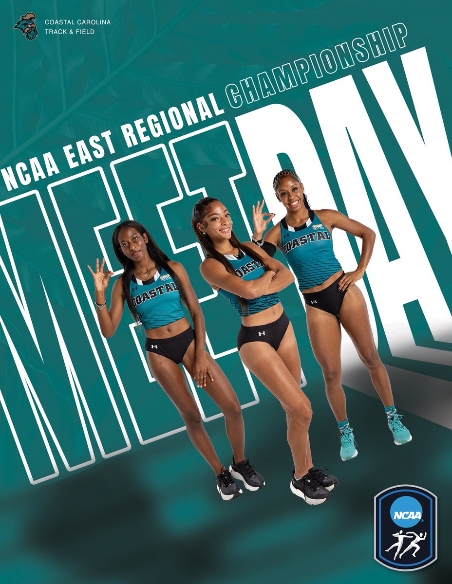 CoastalTFXC's tweet image. Time to finish strong.
Live results/ESPN+ streaming: flashresults.ncaa.com/Outdoor/2025/F…
#ChantsUp | #TealNation