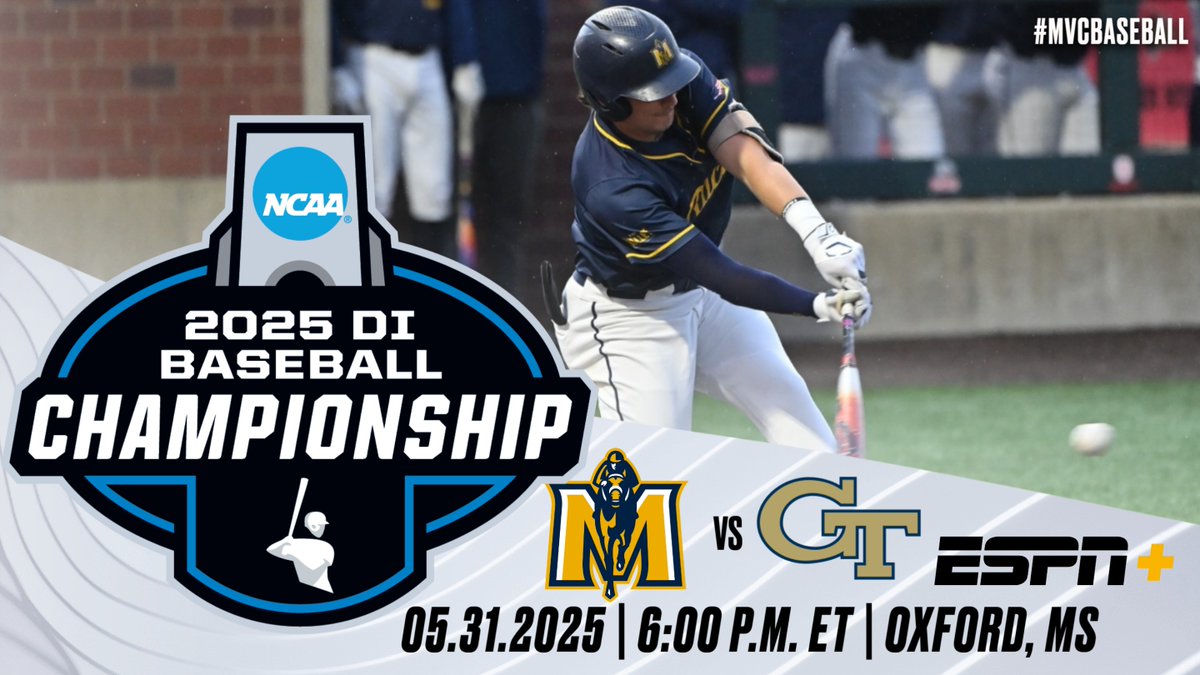 Missouri Valley Conference (@mvcsports) on Twitter photo Saddling up against the Yellow Jackets🏇
See you at 6 p.m. ET (5 p.m. CT) as <a href="/RacersBaseball/">Murray State Baseball</a> takes on Georgia Tech‼️
💻bit.ly/45B54TV
📊bit.ly/44XHz7i
📺bit.ly/4mSLusG
#MVCBaseball x #NCAABaseball Saddling up against the Yellow Jackets🏇
See you at 6 p.m. ET (5 p.m. CT) as <a href="/RacersBaseball/">Murray State Baseball</a> takes on Georgia Tech‼️
💻bit.ly/45B54TV
📊bit.ly/44XHz7i
📺bit.ly/4mSLusG
#MVCBaseball x #NCAABaseball