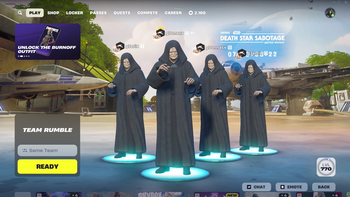 j5nas's tweet photo. Level 770 In Fortnite Chapter 6 Season MS1 On The 4 Mains! https://t.co/kGPbvGywba