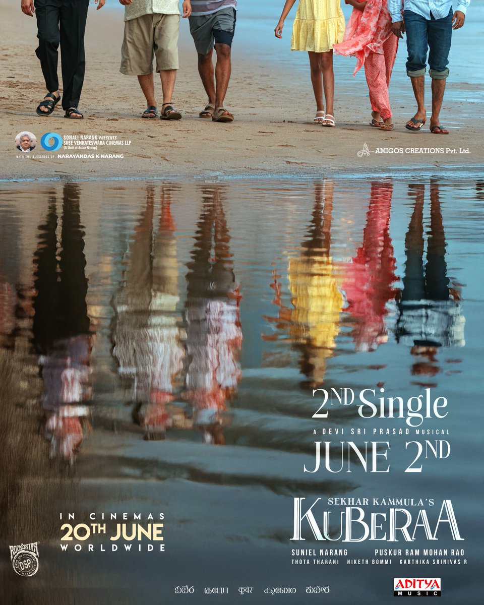#Kuberaa 2nd Single from the Album releasing on June 2 !! A <a href="/ThisIsDSP/">DEVI SRI PRASAD</a> Musical 
<a href="/dhanushkraja/">Dhanush</a> <a href="/sekharkammula/">Sekhar Kammula</a> <a href="/SVCLLP/">Sree Venkateswara Cinemas LLP</a> <a href="/adityamusic/">Aditya Music</a> 🎶🎶🎶🎙️🎙️💥
