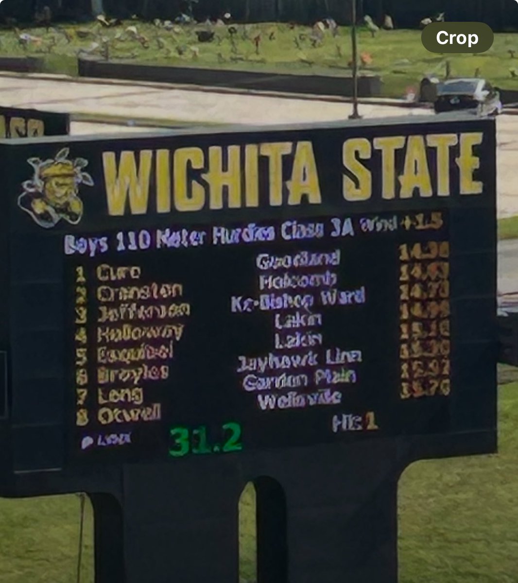 Brant Long places 7th in the 110 hurdles