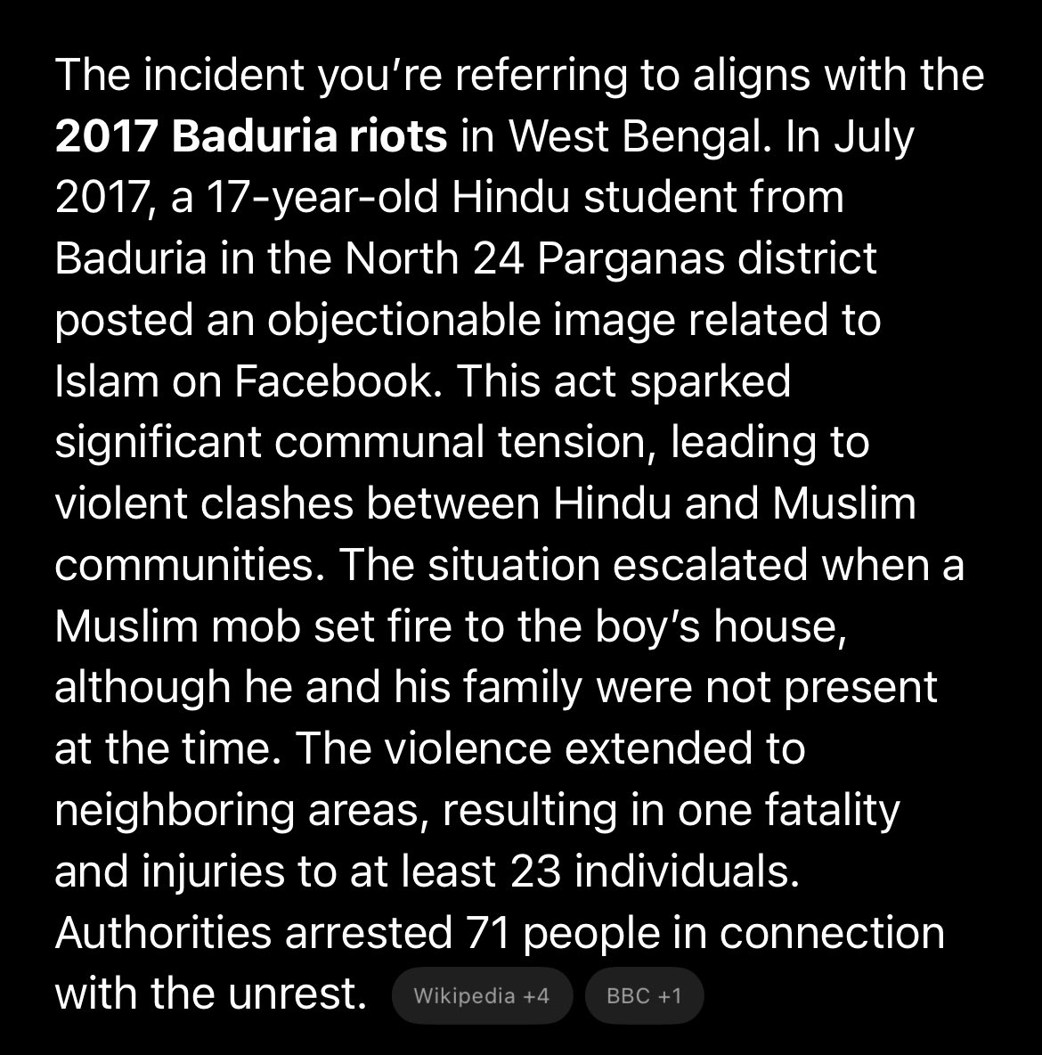 where was bengal police then?