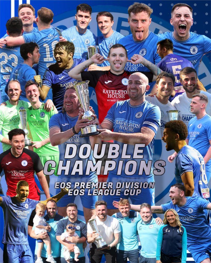 MusselburghAth's tweet image. THE DOUBLE CHAMPIONS - MUSSELBURGH ATHLETIC FC

💙💙💙💙💙💙💙💙💙