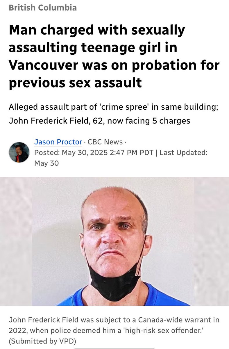 elenoresturko's tweet photo. In September 2024, Crown prosecutors elected not to pursue a designation that would have seen Field locked up indefinitely.

Now, two more women, including a teen, were sexually assaulted. 

The NDP have known for years that our justice system needs reform - they just didn’t make public safety a priority. 

https://t.co/p4NZ98024M